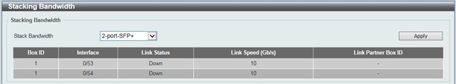 DGS-3130 stacking bandwidth