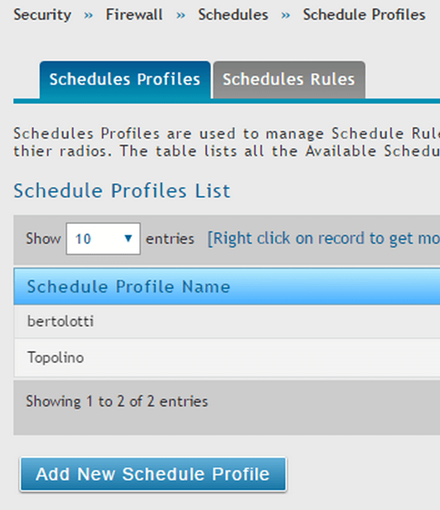 DWC-1000 Configure a schedule rule for radio settings