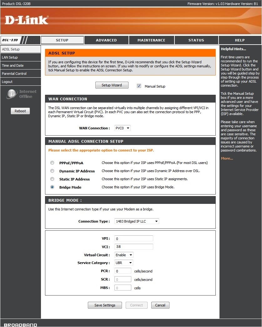 adsl setup