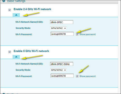 mydlink password screen